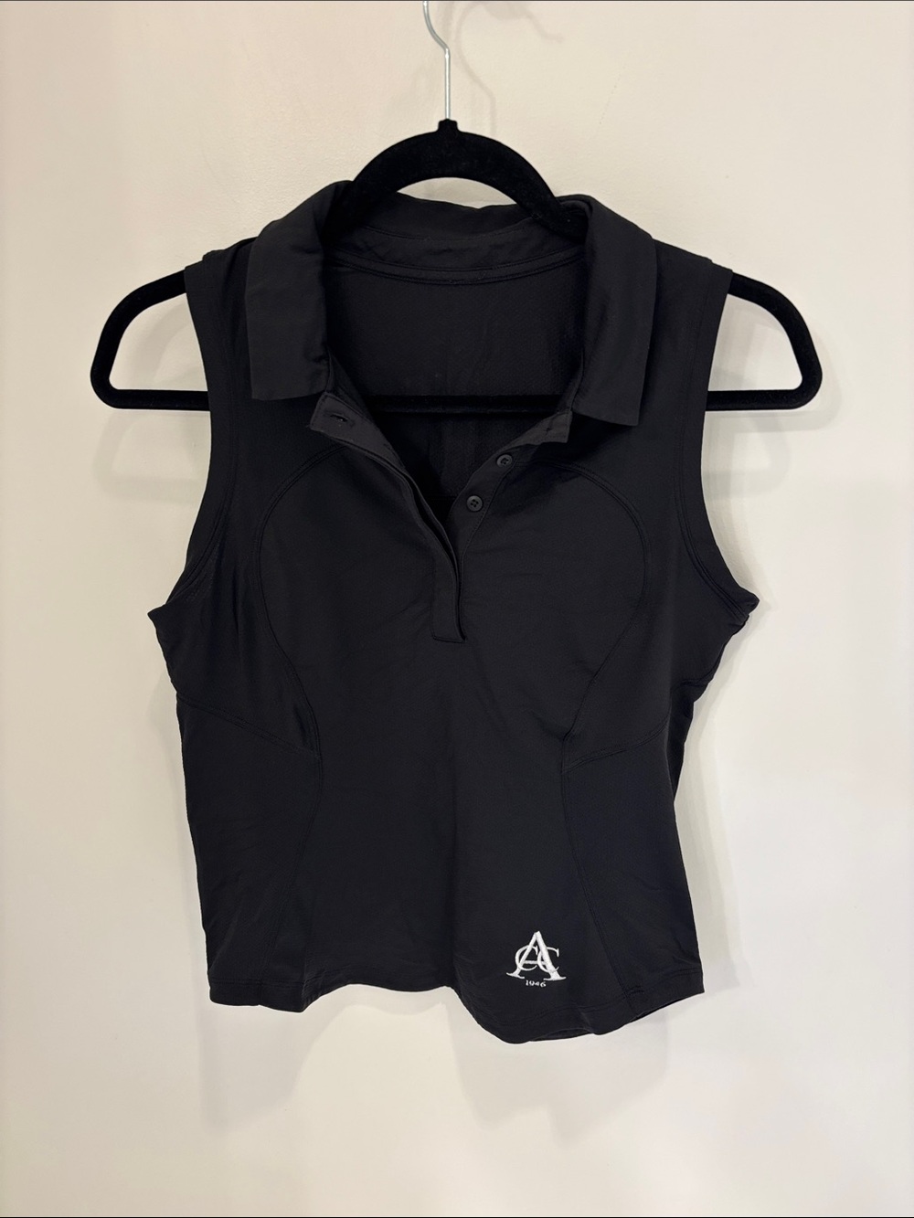 lululemon athletica Black Sleeveless Polo Tank